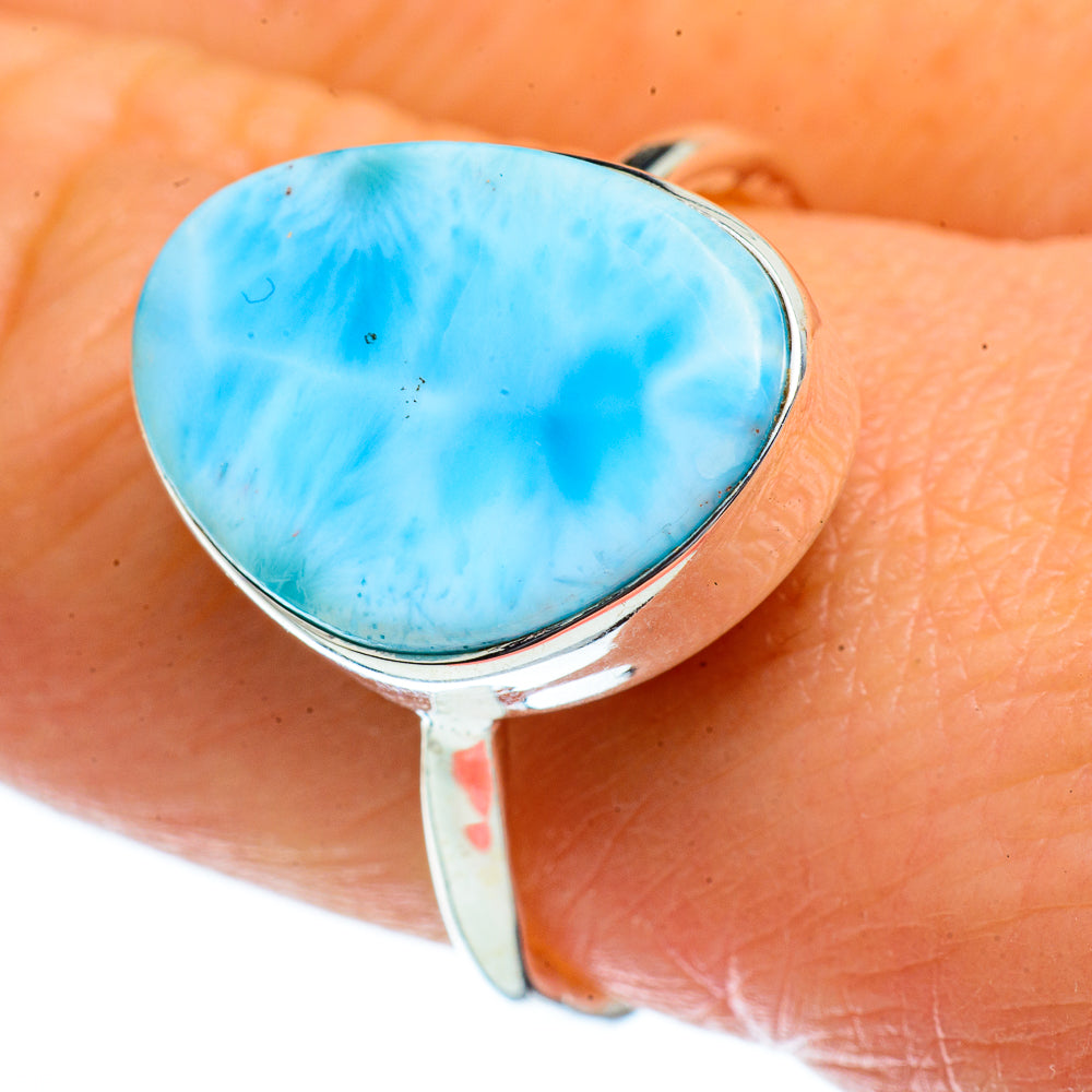 Larimar Rings handcrafted by Anasilvercos - RING40149