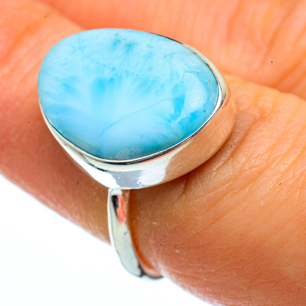 Larimar Rings handcrafted by Anasilvercos - RING40171