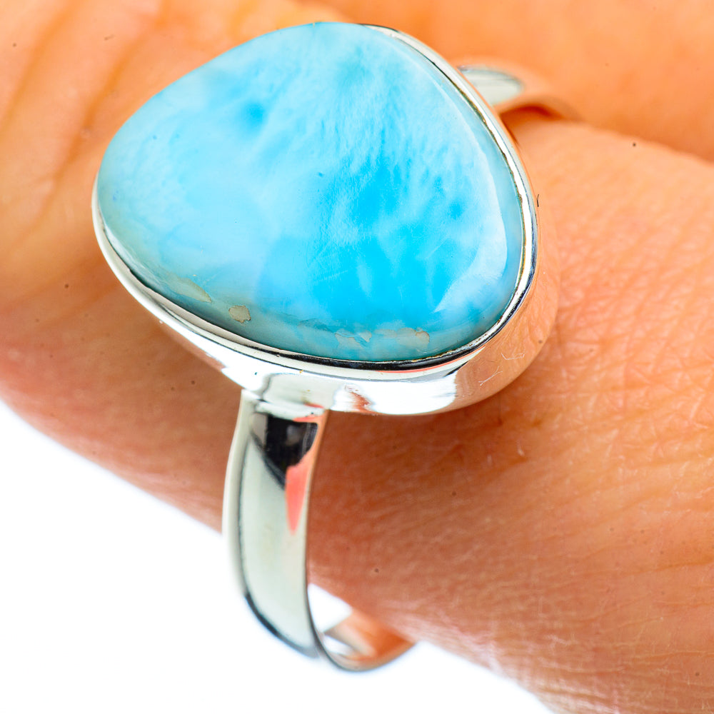 Larimar Rings handcrafted by Anasilvercos - RING40277