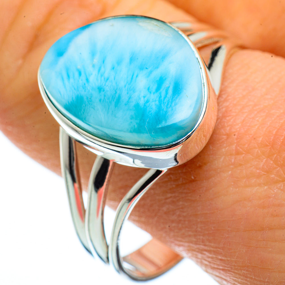 Larimar Rings handcrafted by Anasilvercos - RING40280
