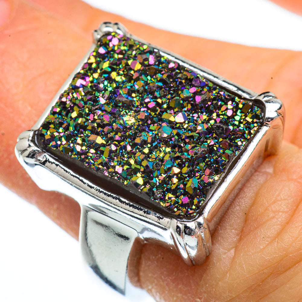 Titanium Druzy Rings handcrafted by Anasilvercos - RING40298