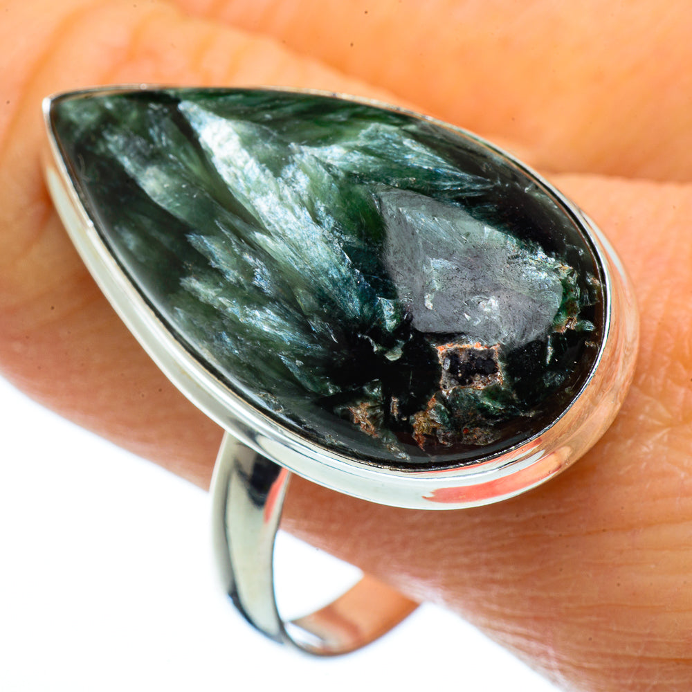 Seraphinite Rings handcrafted by Anasilvercos - RING40335
