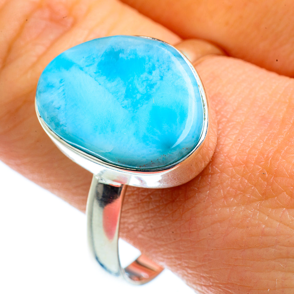 Larimar Rings handcrafted by Anasilvercos - RING40382