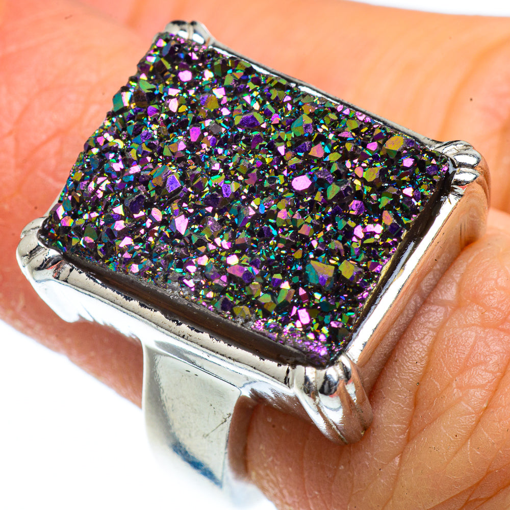 Titanium Druzy Rings handcrafted by Anasilvercos - RING40406