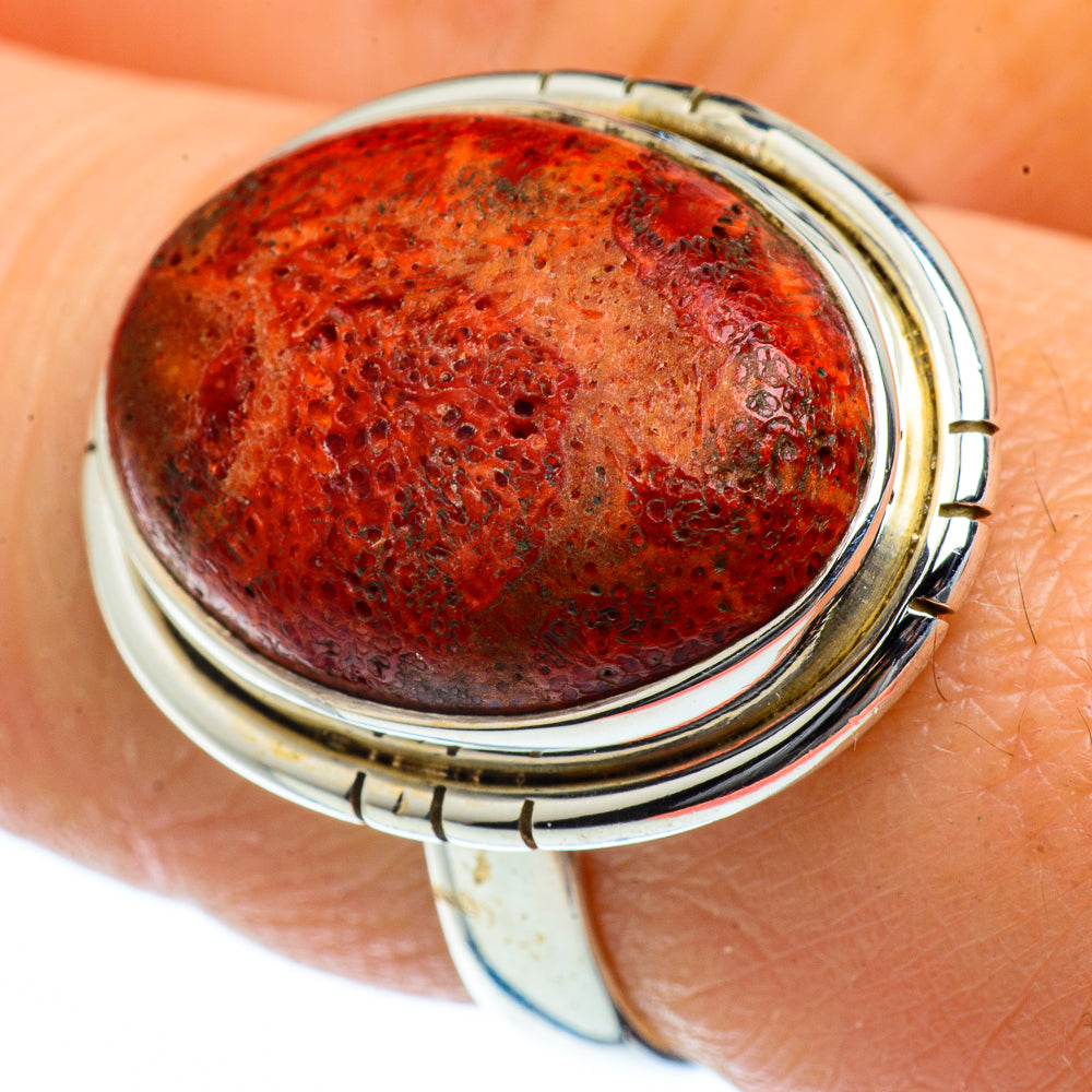Sponge Coral Rings handcrafted by Anasilvercos - RING40425