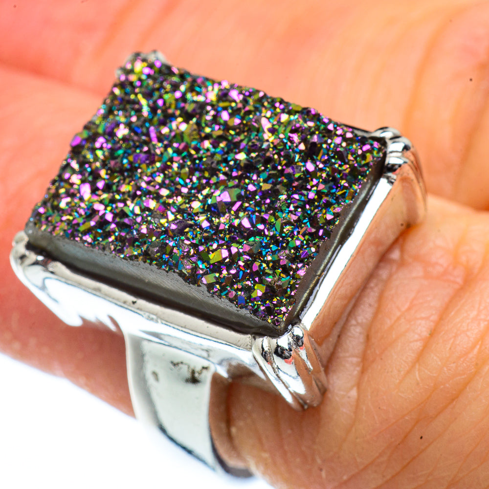 Titanium Druzy Rings handcrafted by Anasilvercos - RING40438