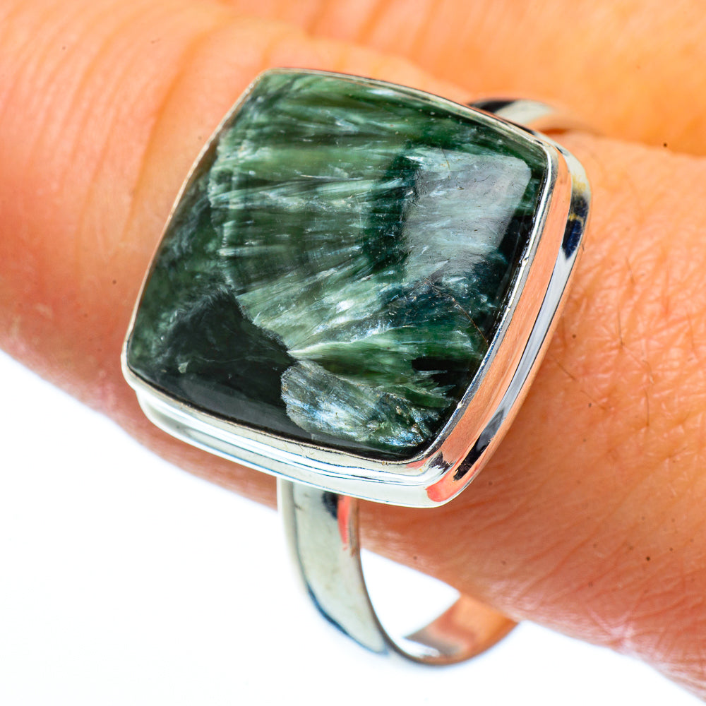 Seraphinite Rings handcrafted by Anasilvercos - RING40451