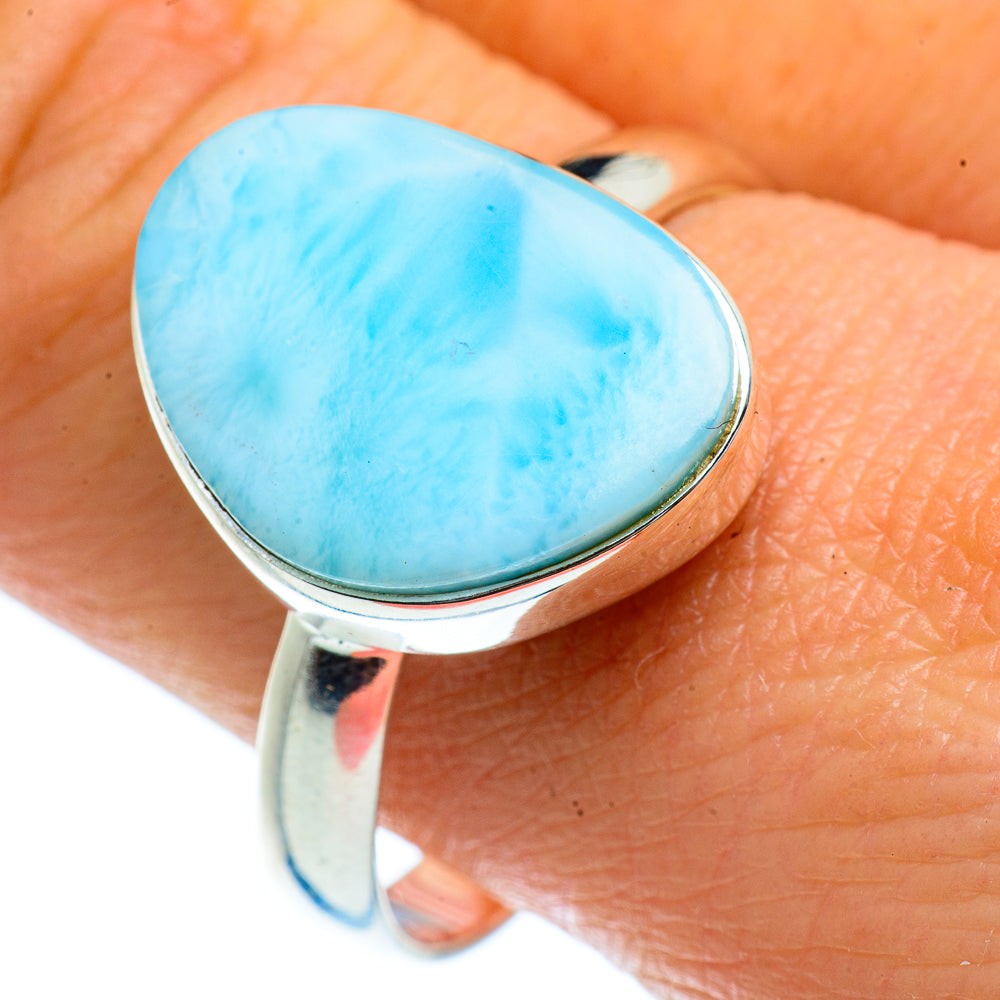 Larimar Rings handcrafted by Anasilvercos - RING40480