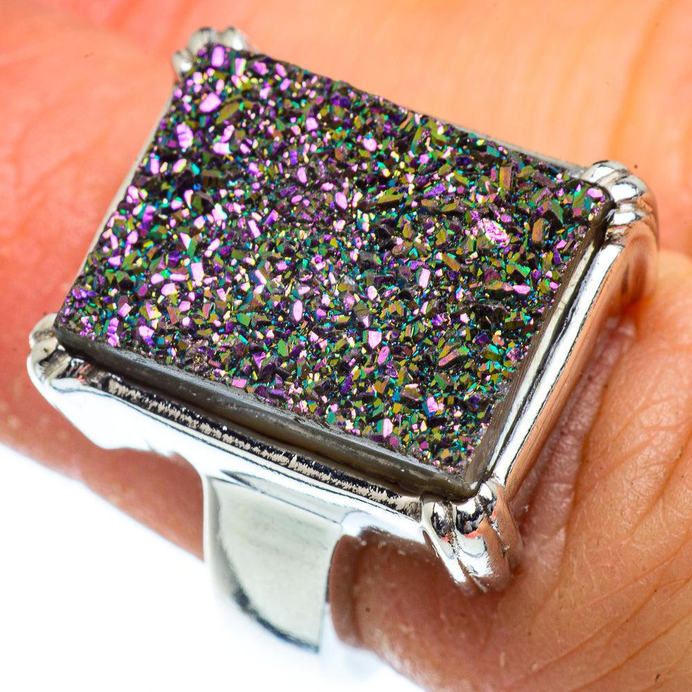 Titanium Druzy Rings handcrafted by Anasilvercos - RING40529