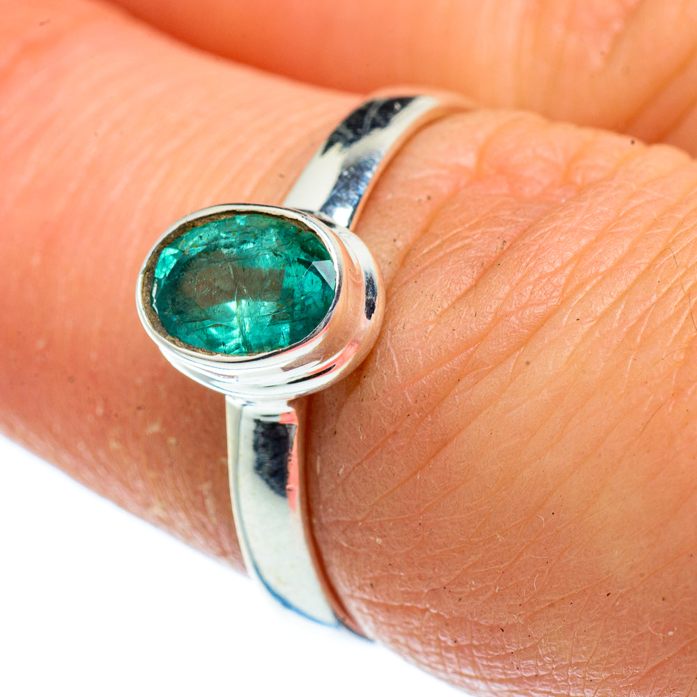 Zambian Emerald Rings handcrafted by Anasilvercos - RING40541
