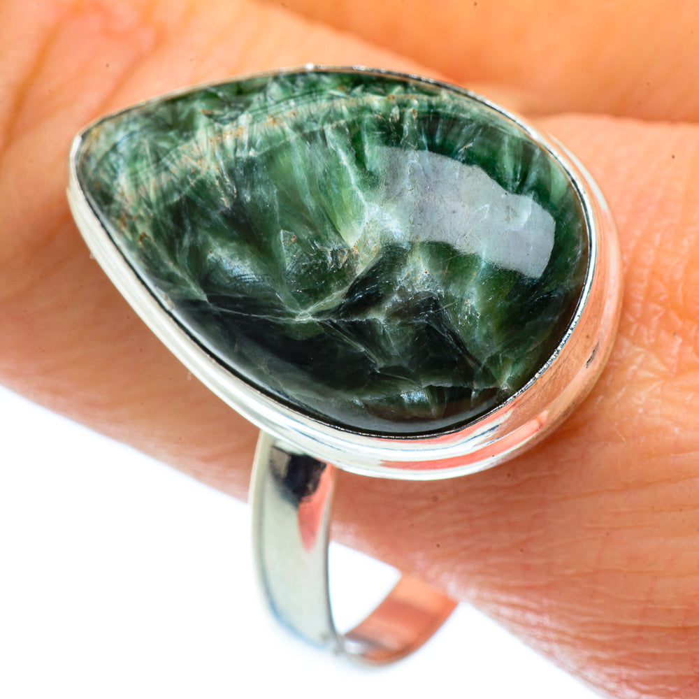 Seraphinite Rings handcrafted by Anasilvercos - RING40543