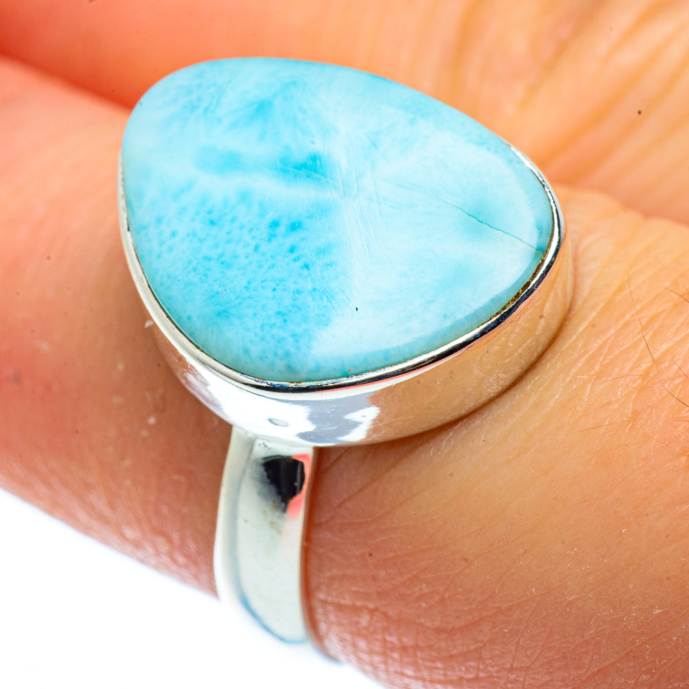 Larimar Rings handcrafted by Anasilvercos - RING40781
