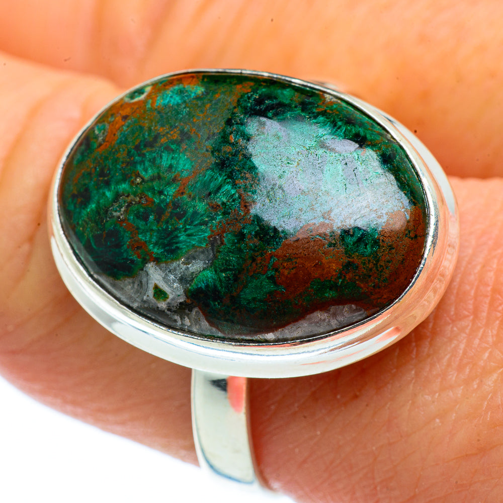 Chrysocolla Rings handcrafted by Anasilvercos - RING40830