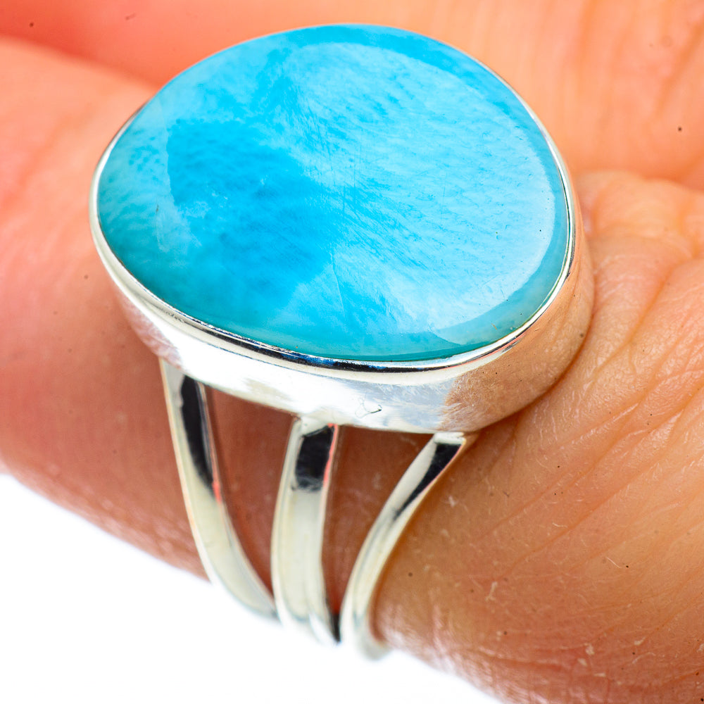 Larimar Rings handcrafted by Anasilvercos - RING40928