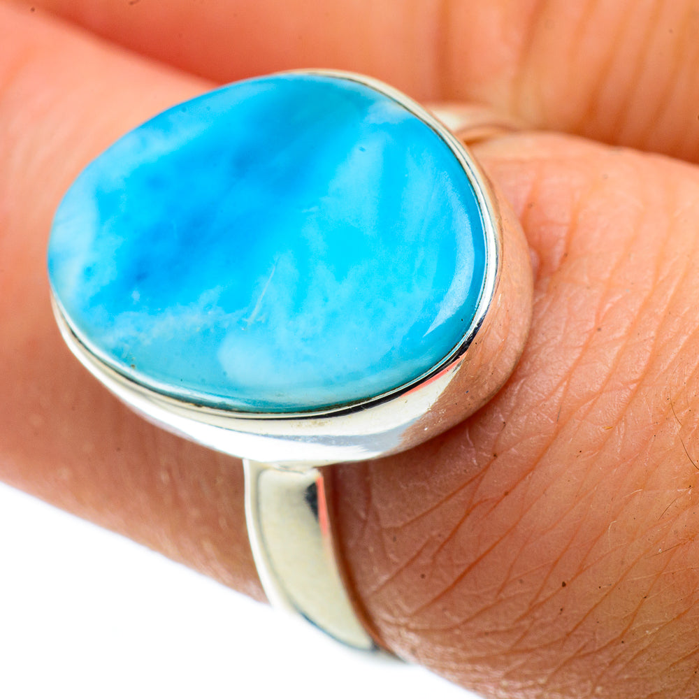 Larimar Rings handcrafted by Anasilvercos - RING41008