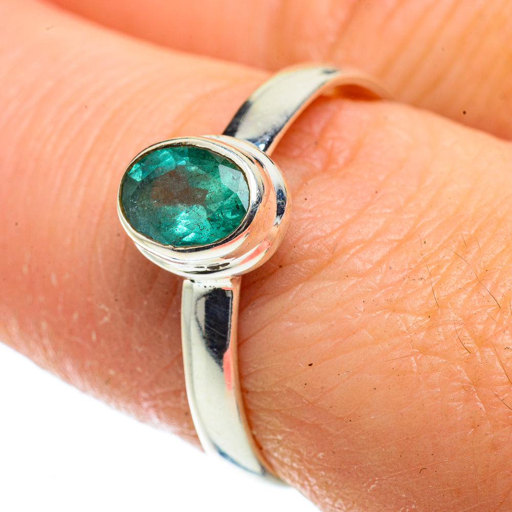 Zambian Emerald Rings handcrafted by Anasilvercos - RING41020