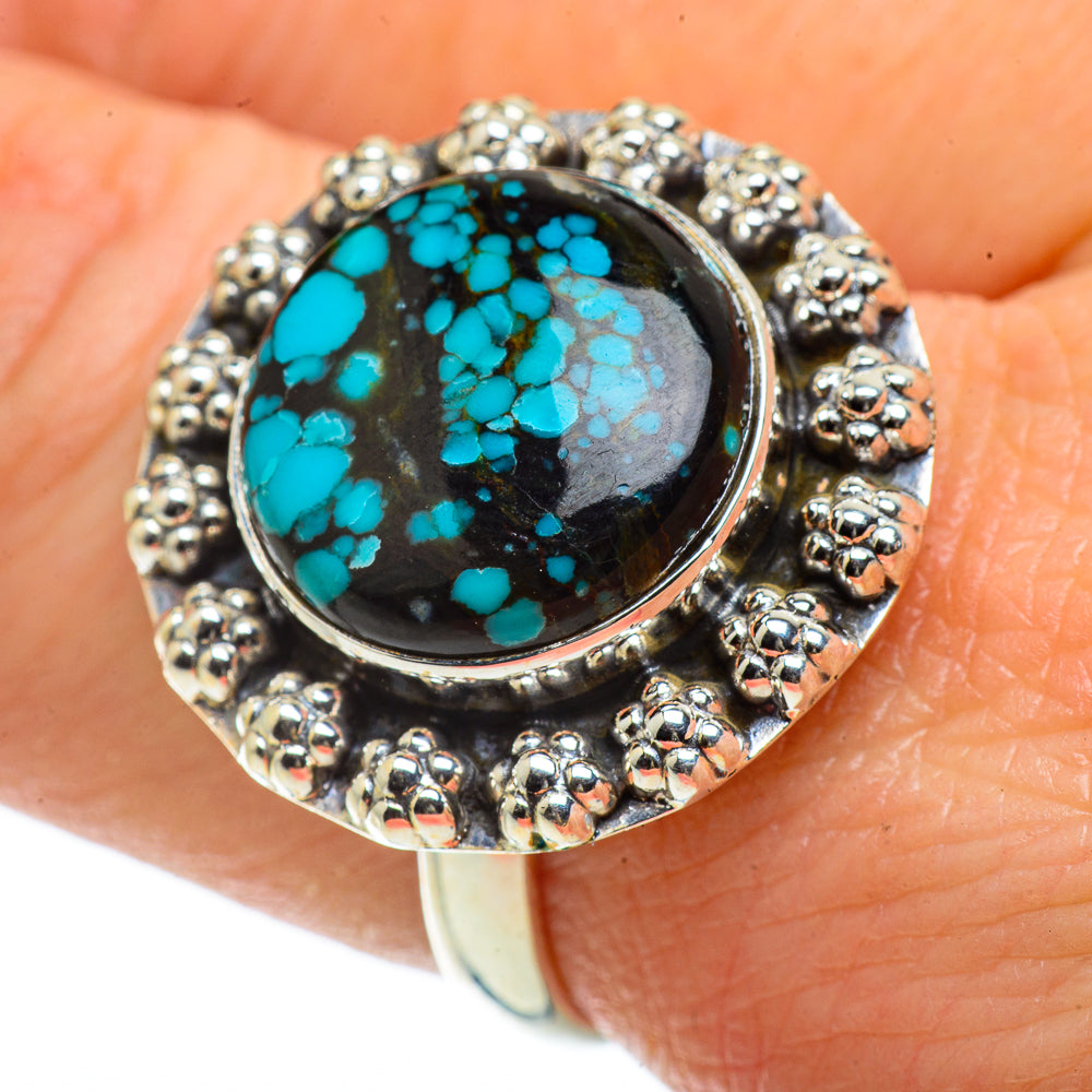 Tibetan Turquoise Rings handcrafted by Anasilvercos - RING41072