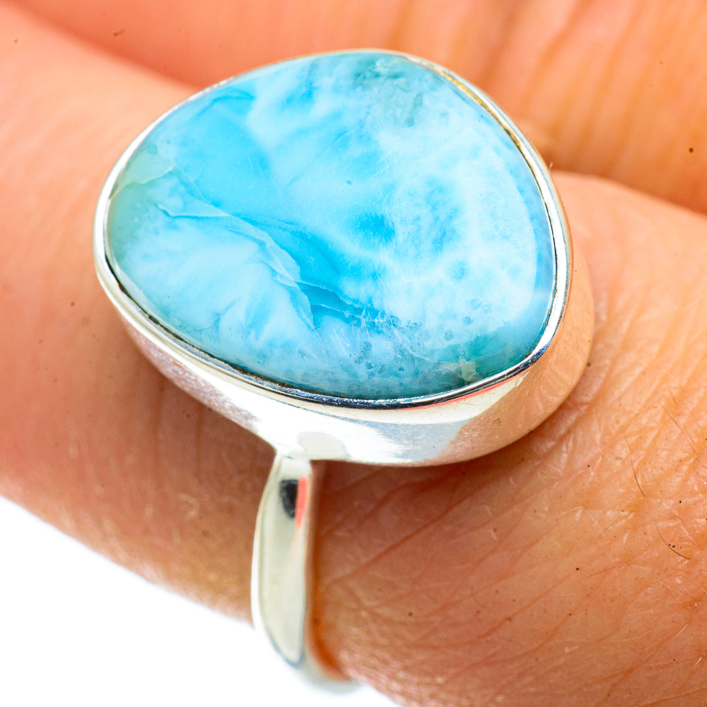 Larimar Rings handcrafted by Anasilvercos - RING41076