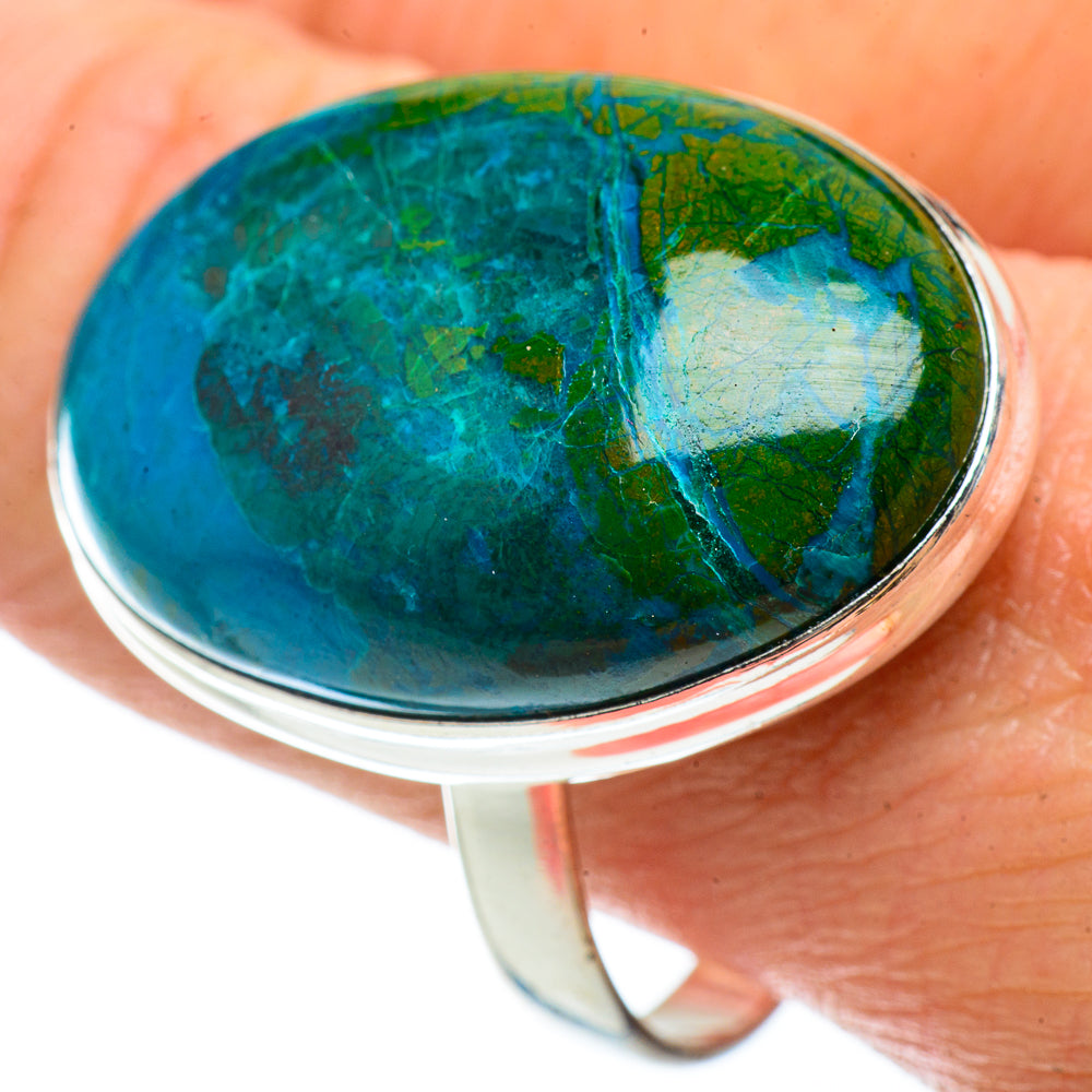 Chrysocolla Rings handcrafted by Anasilvercos - RING41116