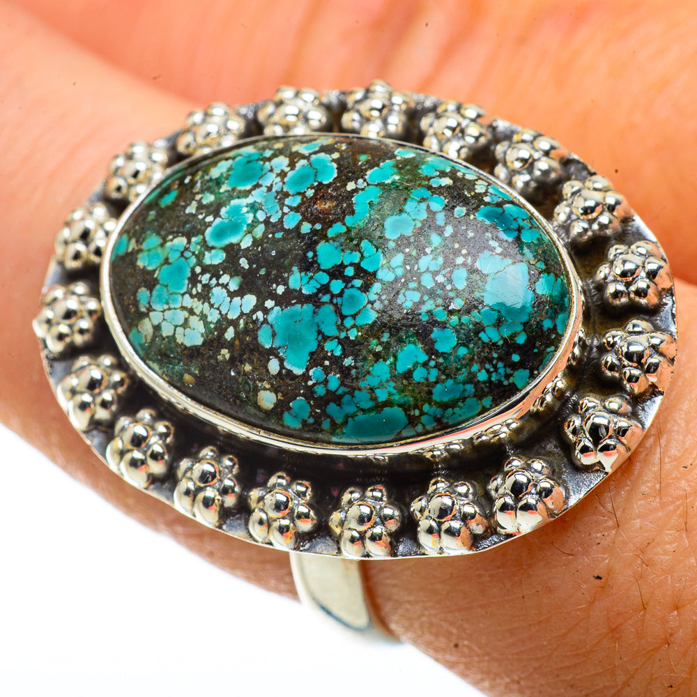 Tibetan Turquoise Rings handcrafted by Anasilvercos - RING41119