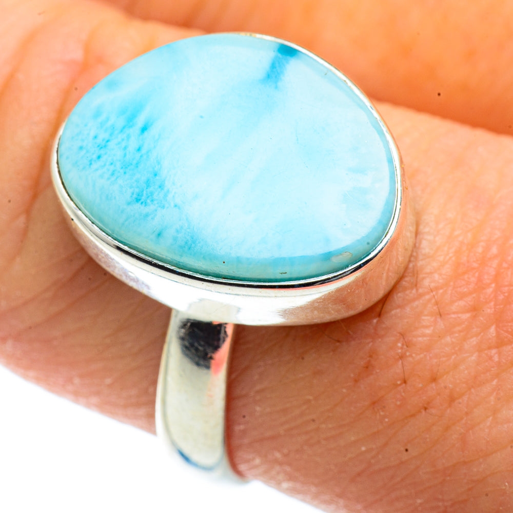 Larimar Rings handcrafted by Anasilvercos - RING41188