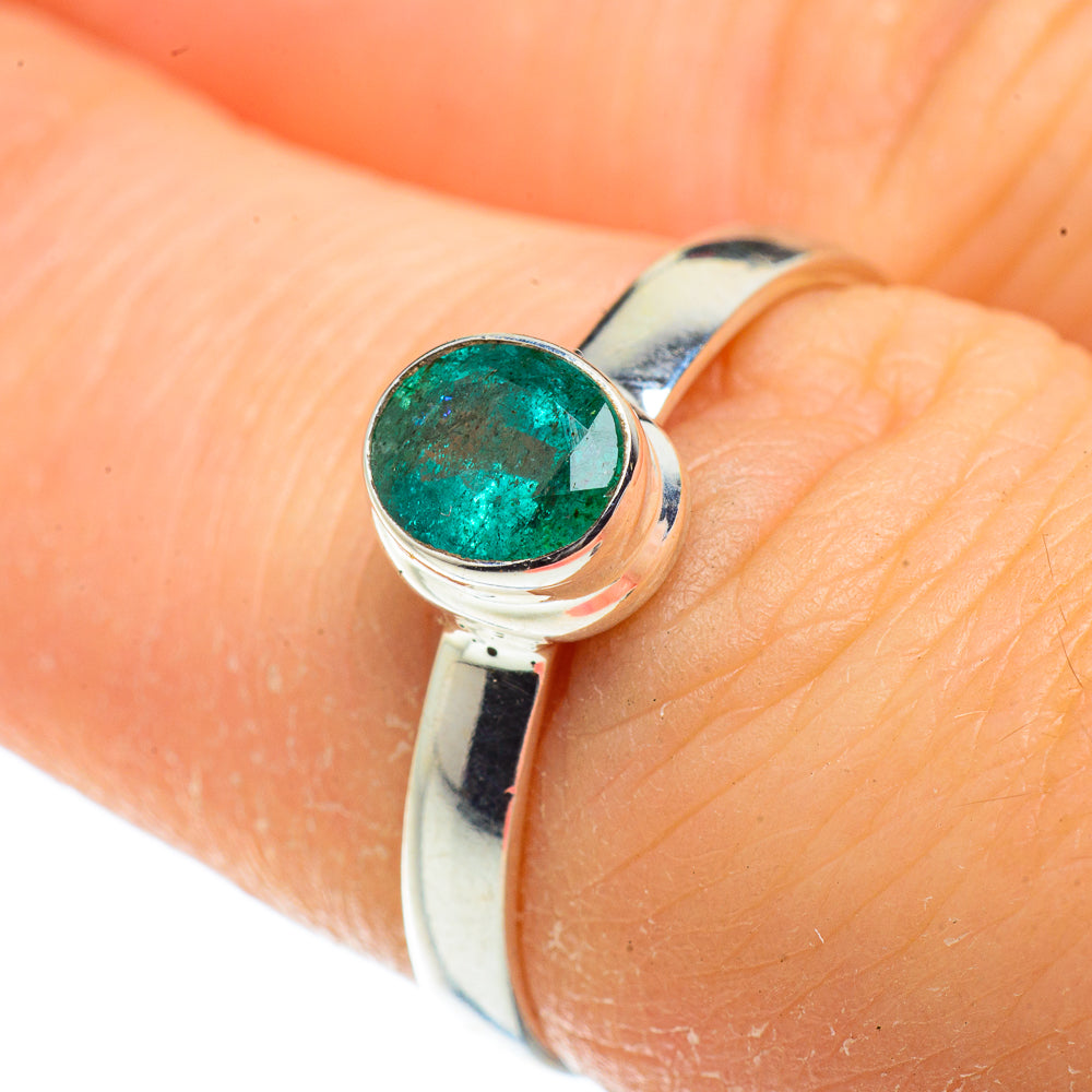 Zambian Emerald Rings handcrafted by Anasilvercos - RING41194