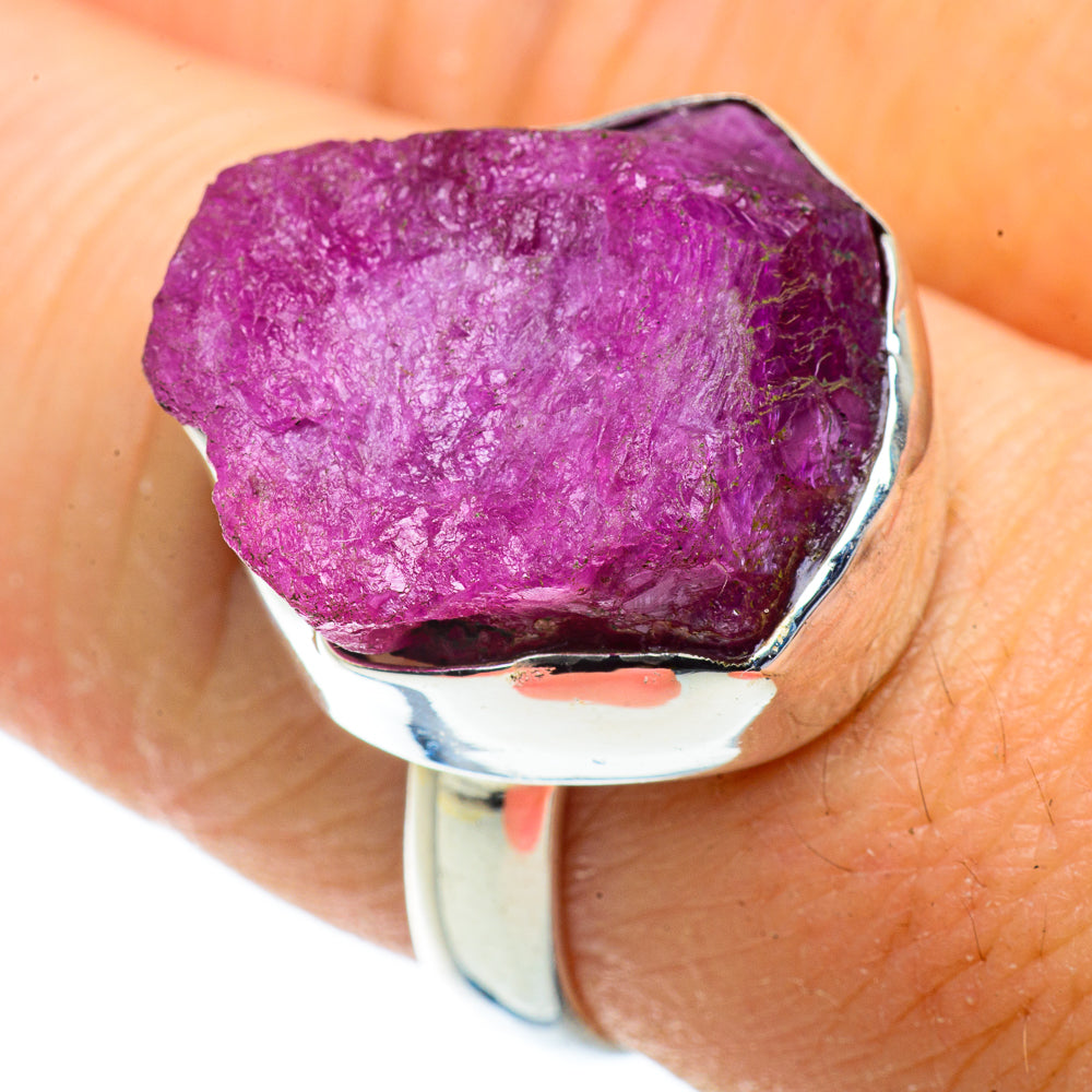 Ruby Fuchsite Rings handcrafted by Anasilvercos - RING41237
