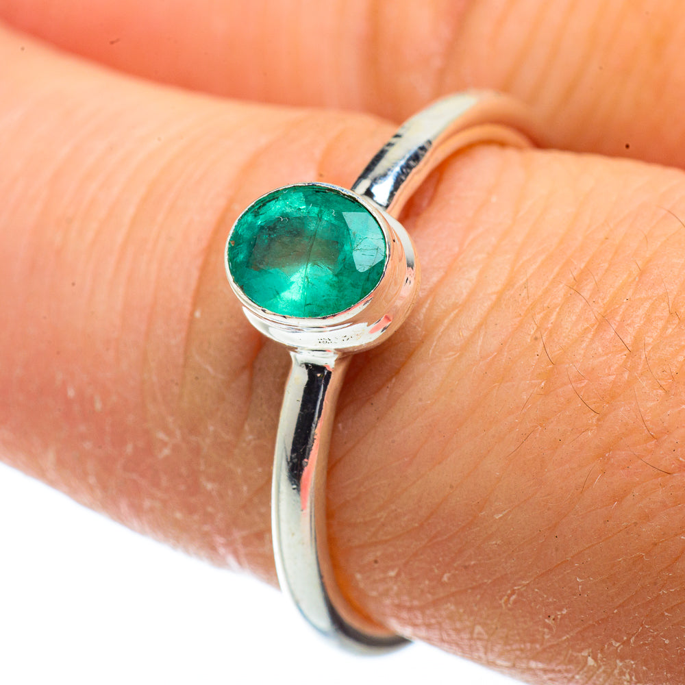Zambian Emerald Rings handcrafted by Anasilvercos - RING41263