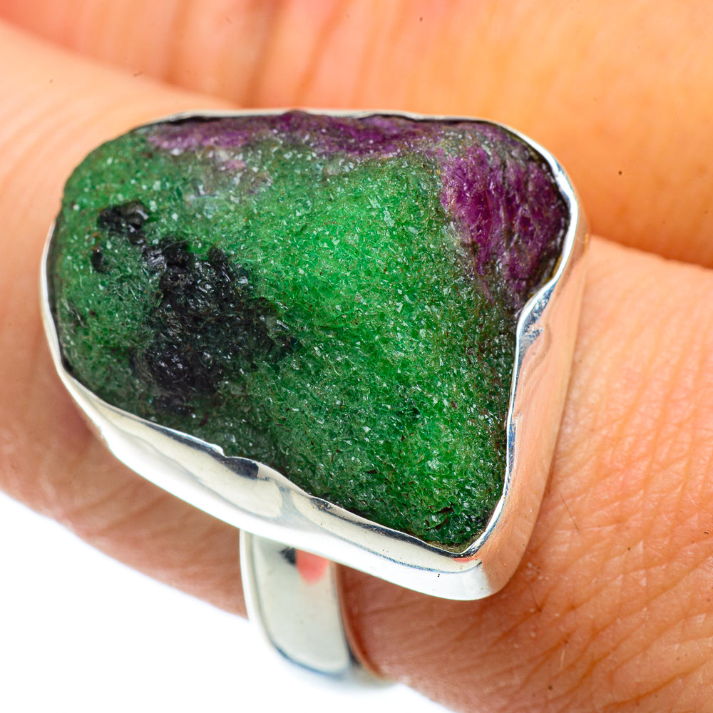 Ruby Zoisite Rings handcrafted by Anasilvercos - RING41265