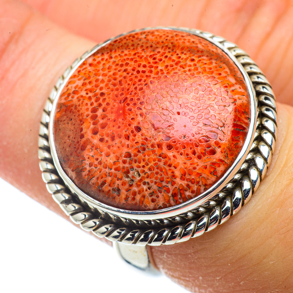 Sponge Coral Rings handcrafted by Anasilvercos - RING41269