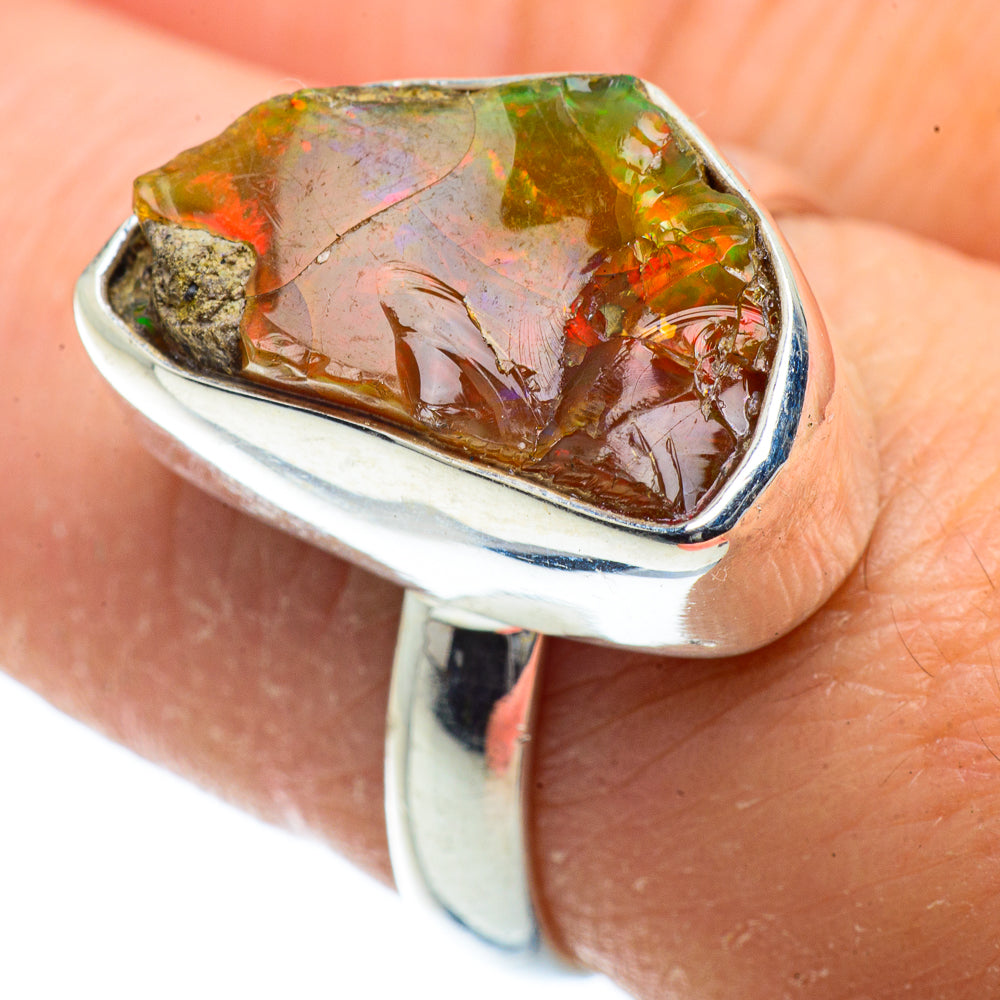 Ethiopian Opal Rings handcrafted by Anasilvercos - RING41283