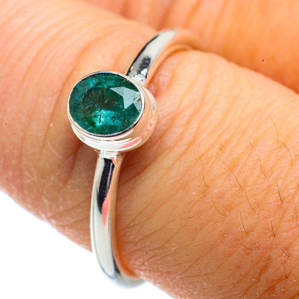 Zambian Emerald Rings handcrafted by Anasilvercos - RING41297