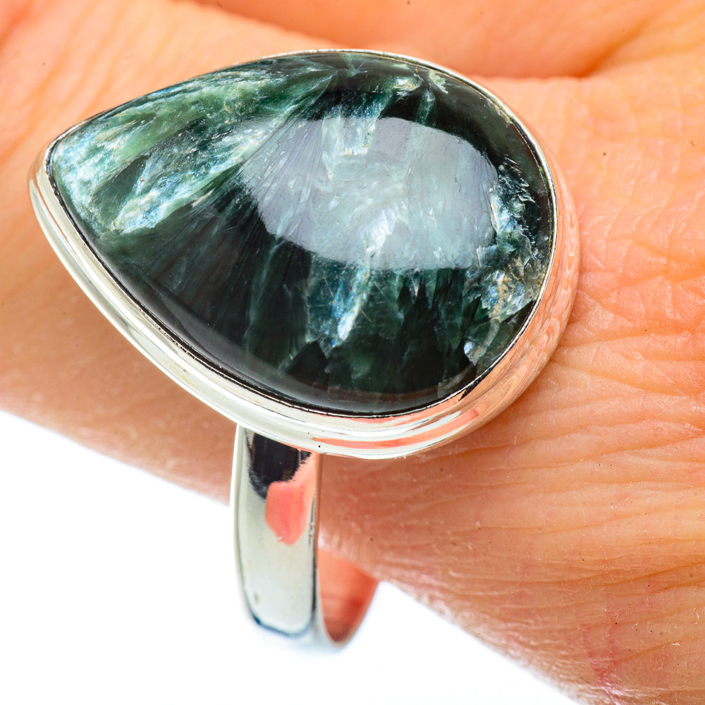 Seraphinite Rings handcrafted by Anasilvercos - RING41329