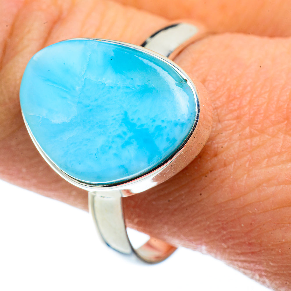 Larimar Rings handcrafted by Anasilvercos - RING41404
