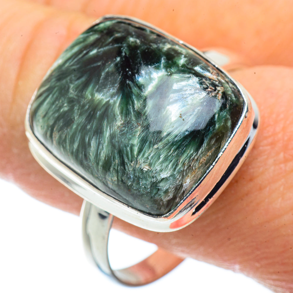 Seraphinite Rings handcrafted by Anasilvercos - RING41406
