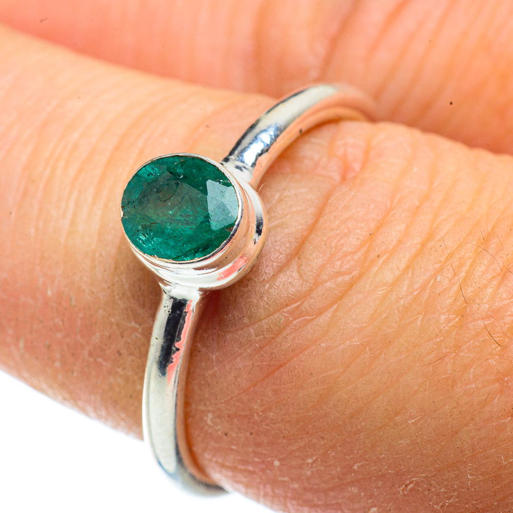 Zambian Emerald Rings handcrafted by Anasilvercos - RING41407