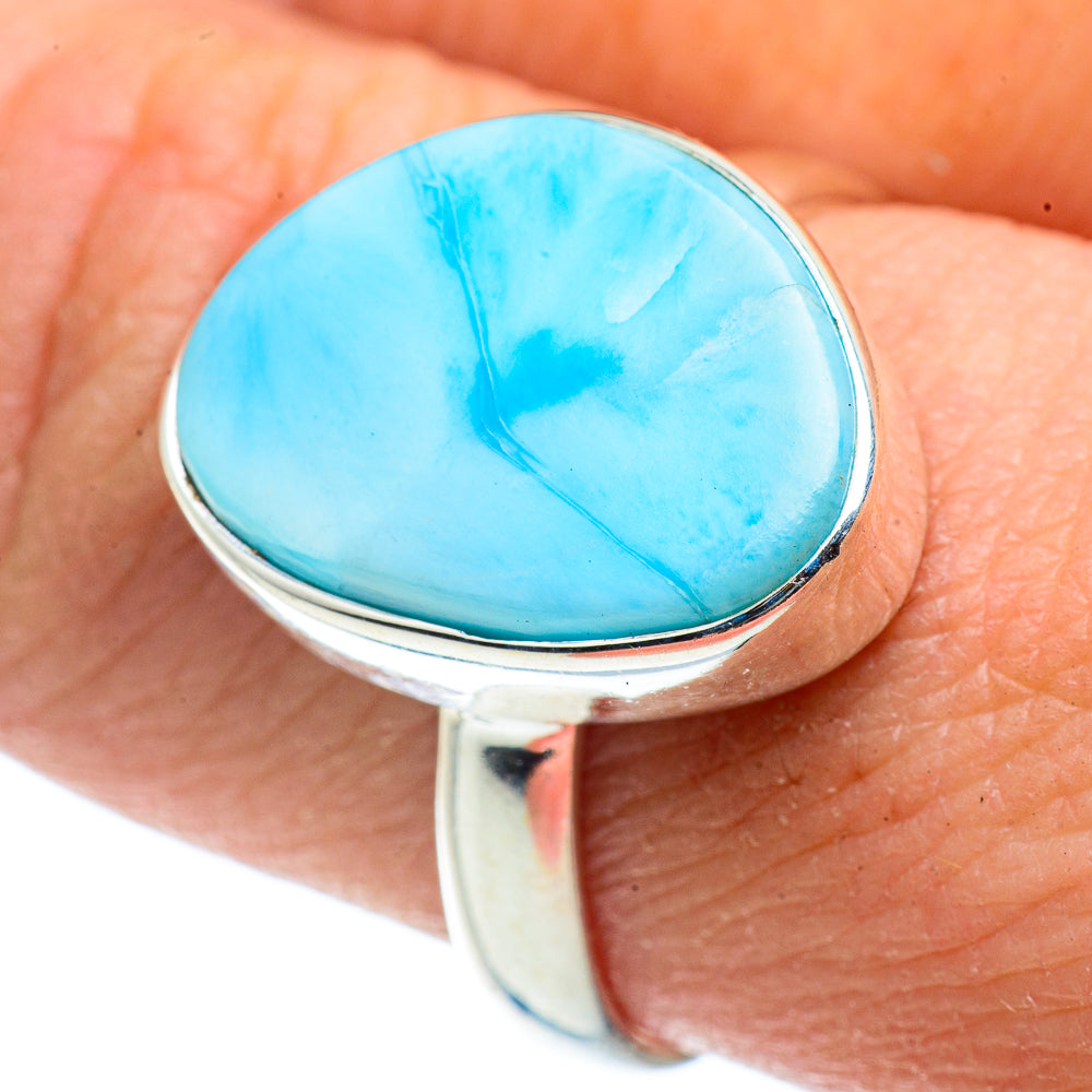 Larimar Rings handcrafted by Anasilvercos - RING41486