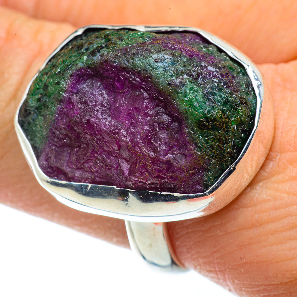 Ruby Zoisite Rings handcrafted by Anasilvercos - RING41564