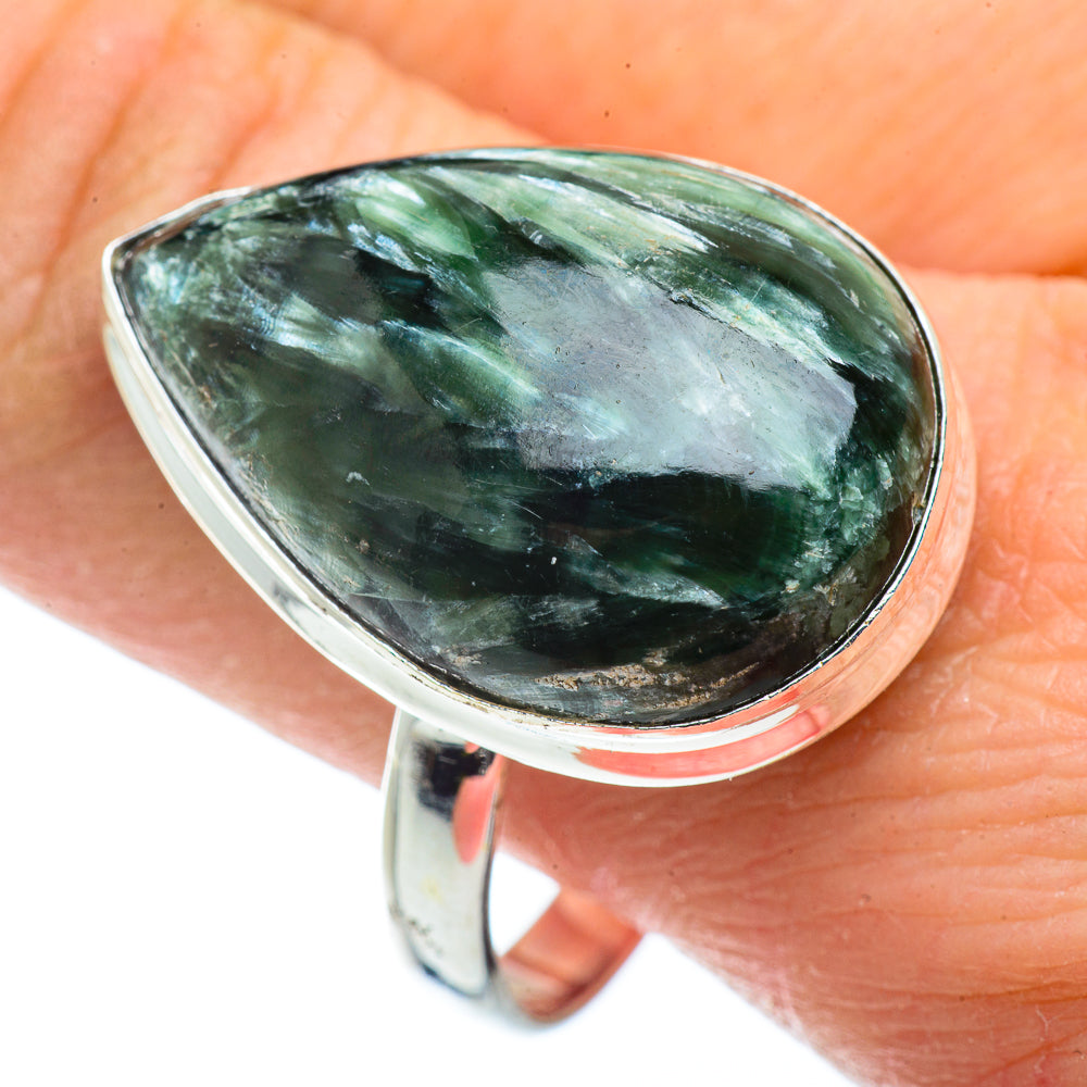 Seraphinite Rings handcrafted by Anasilvercos - RING41571