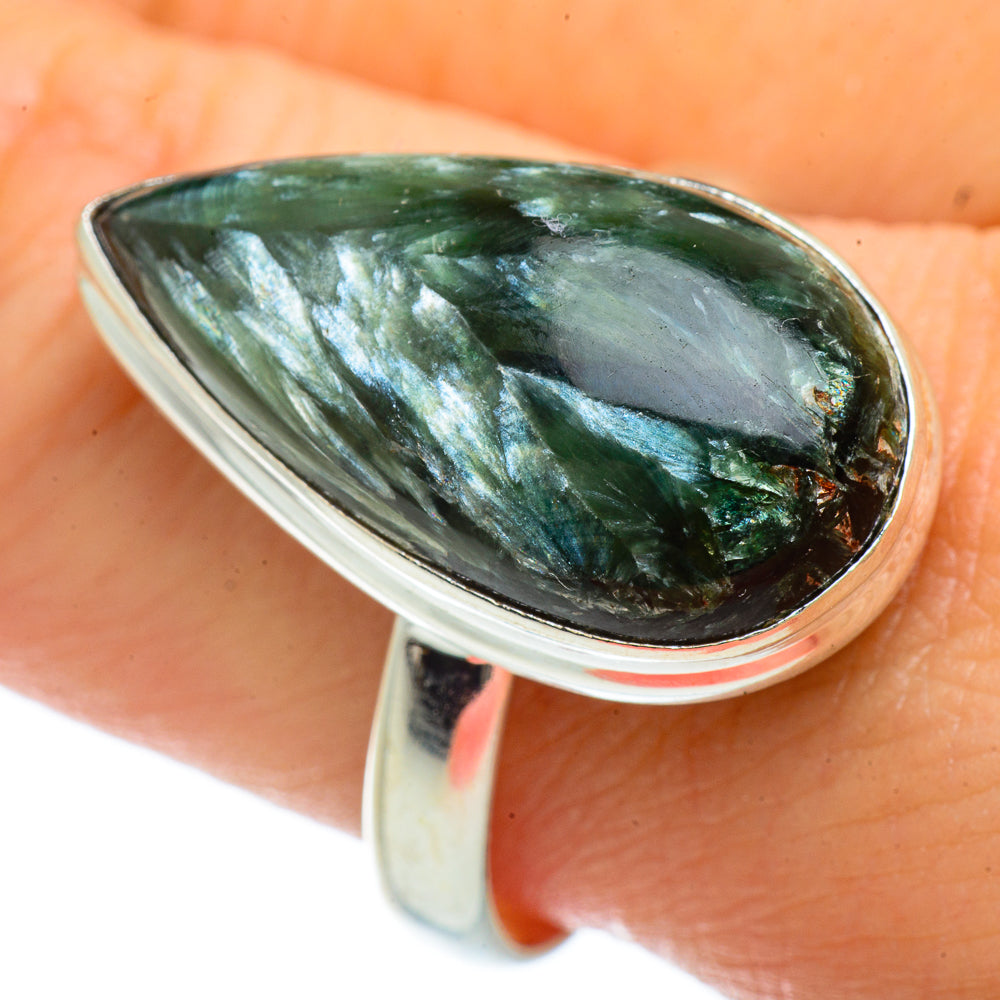Seraphinite Rings handcrafted by Anasilvercos - RING41591