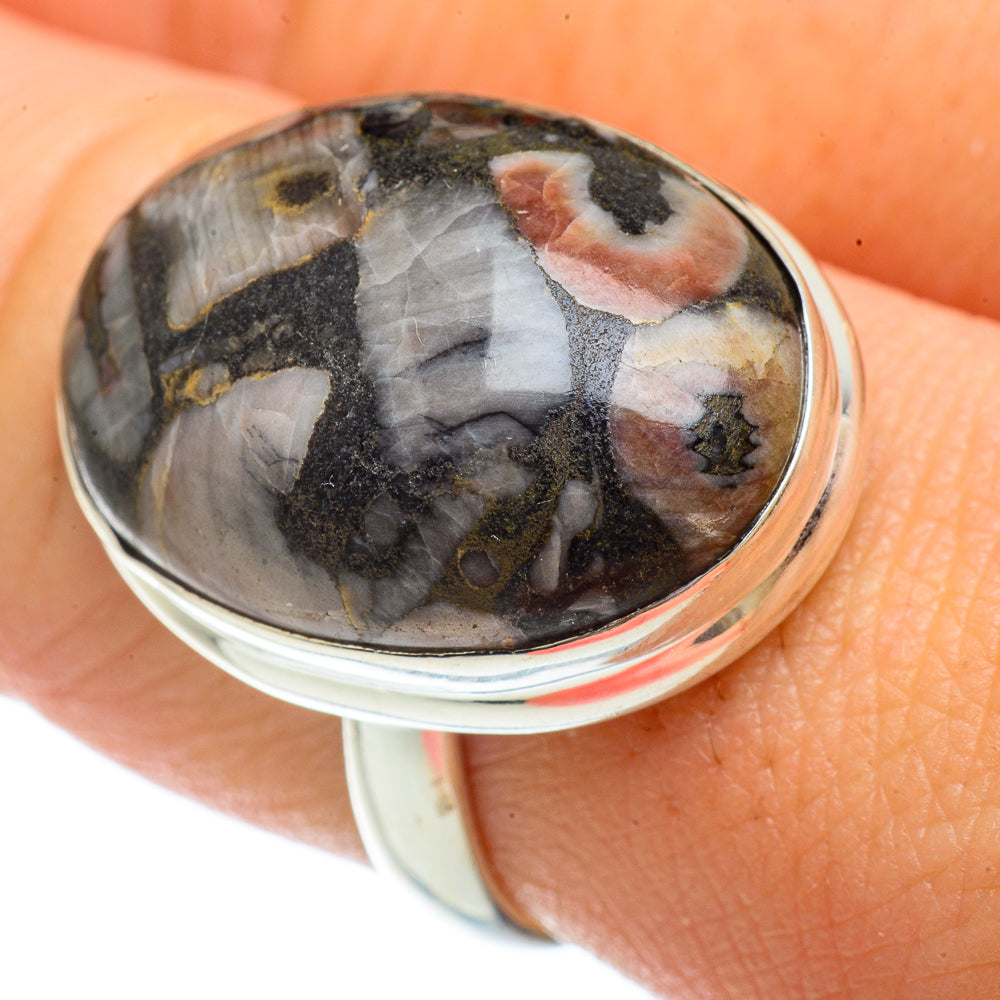Crinoid Fossil Rings handcrafted by Anasilvercos - RING41594