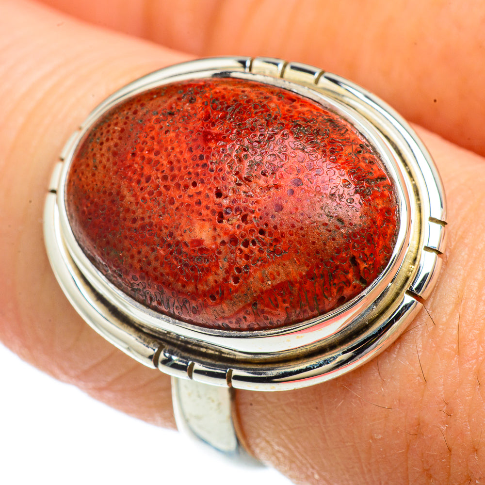 Sponge Coral Rings handcrafted by Anasilvercos - RING41595