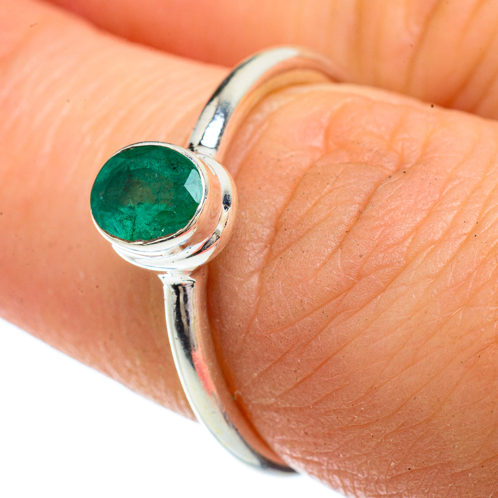 Zambian Emerald Rings handcrafted by Anasilvercos - RING41659
