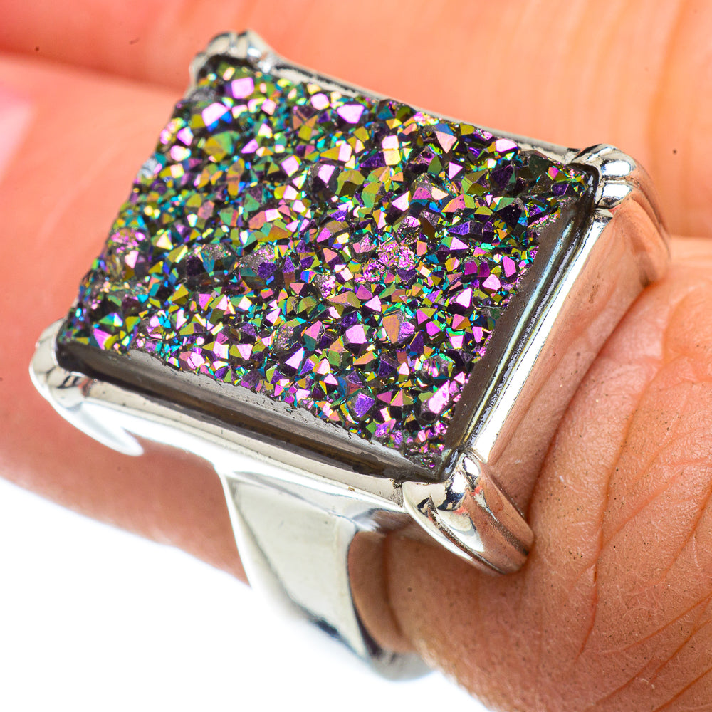 Titanium Druzy Rings handcrafted by Anasilvercos - RING41713