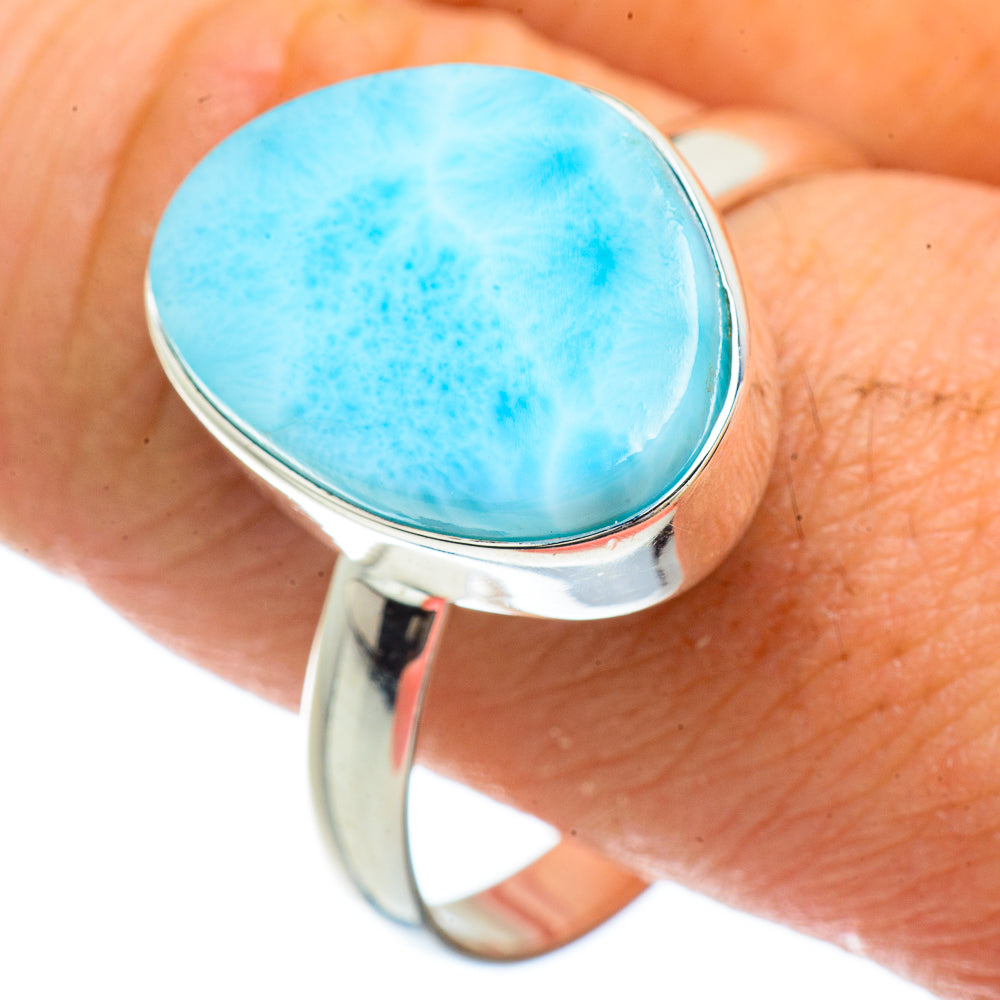 Larimar Rings handcrafted by Anasilvercos - RING41718