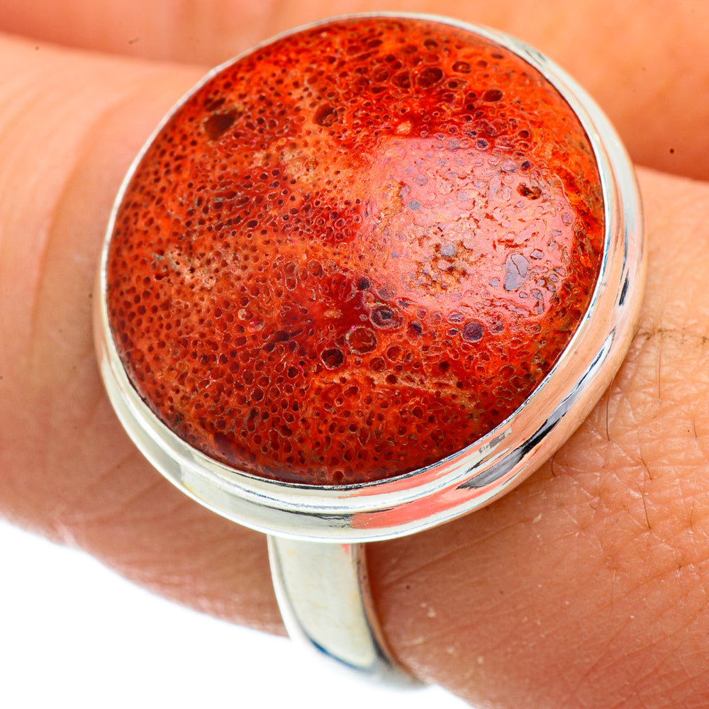 Sponge Coral Rings handcrafted by Anasilvercos - RING41737