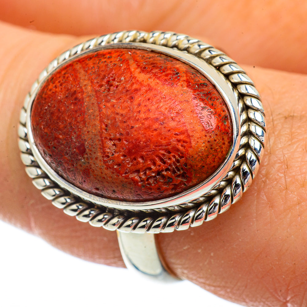 Sponge Coral Rings handcrafted by Anasilvercos - RING41769