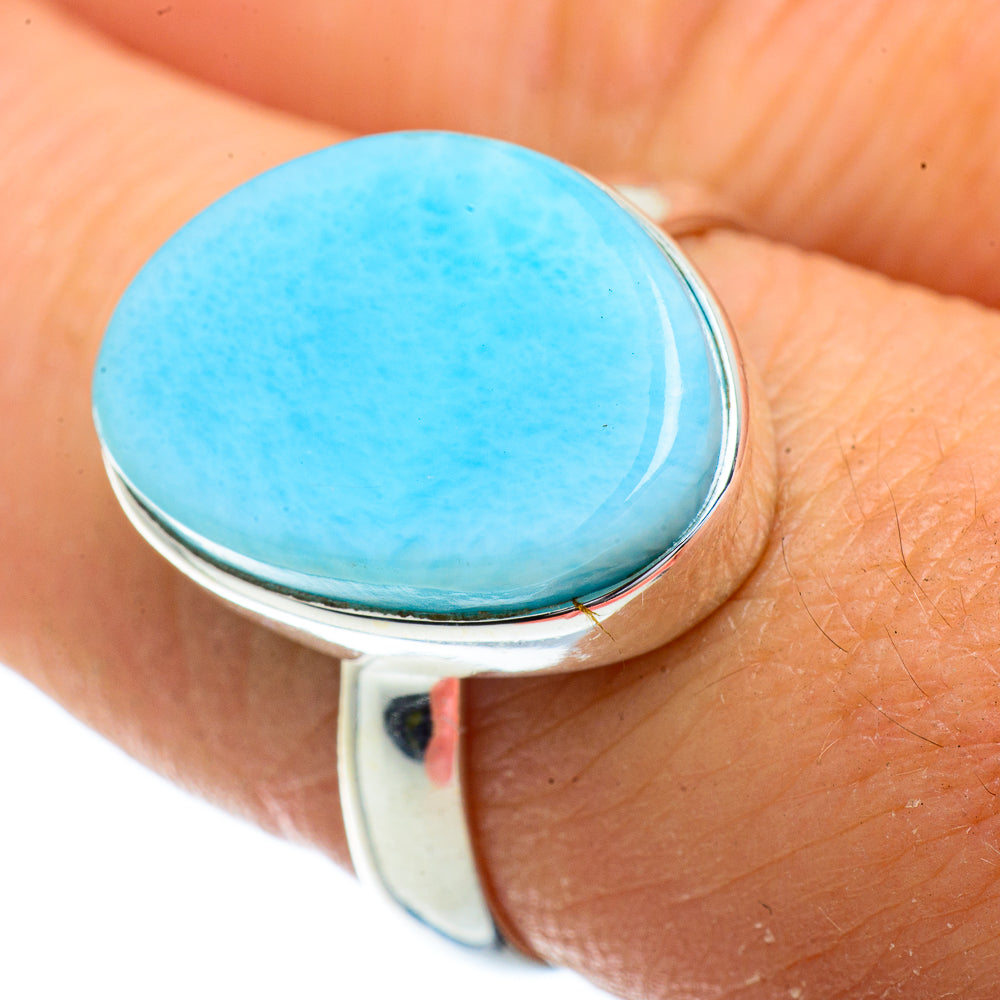 Larimar Rings handcrafted by Anasilvercos - RING41782