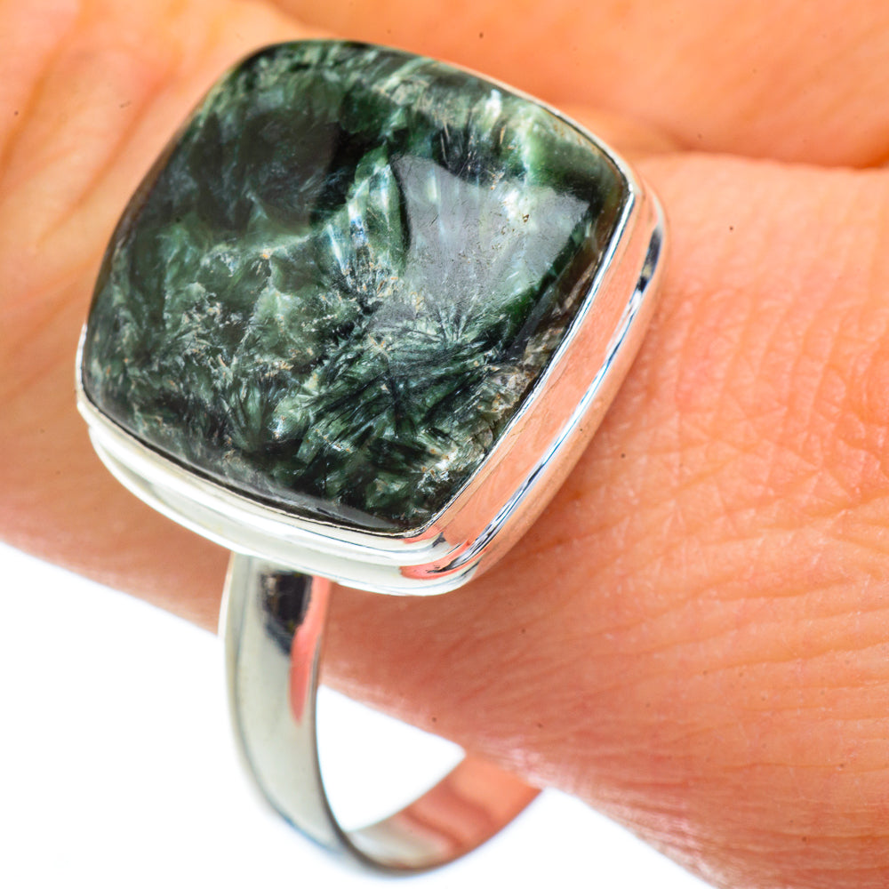 Seraphinite Rings handcrafted by Anasilvercos - RING41797