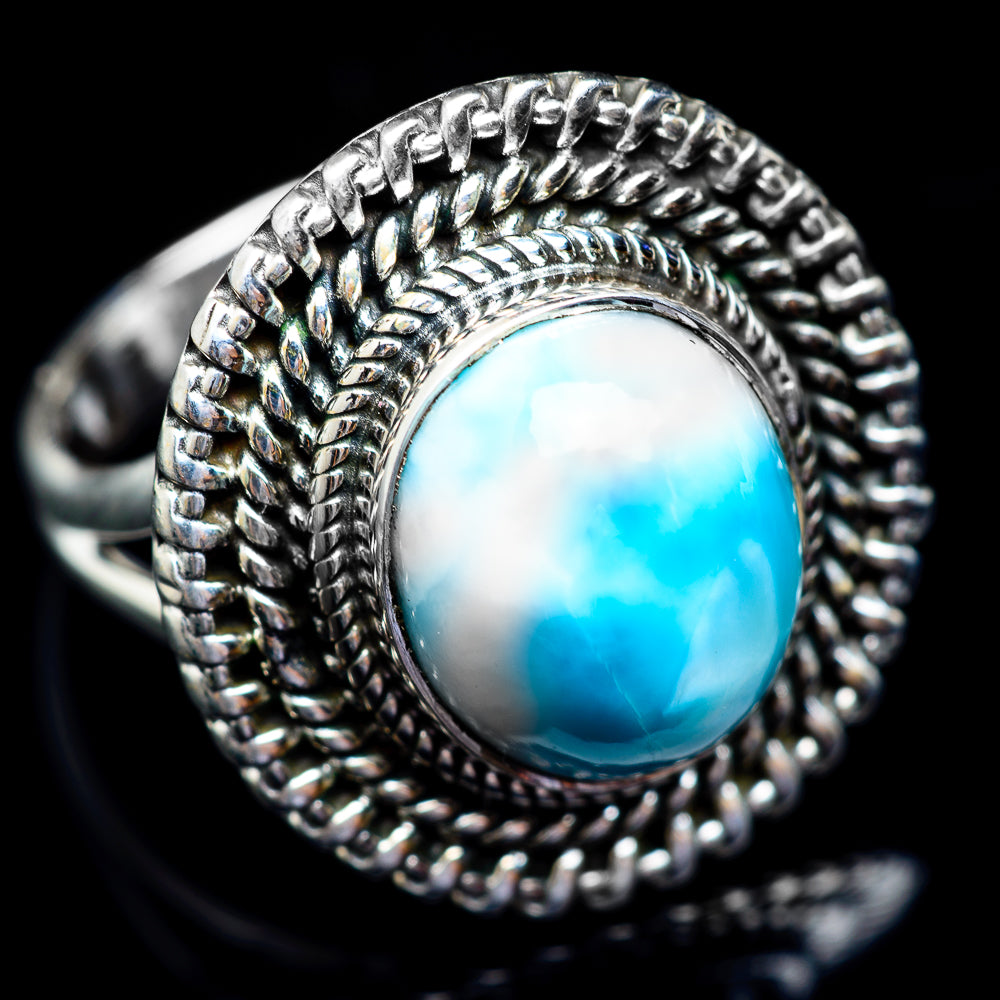 Larimar Rings handcrafted by Anasilvercos - RING4182